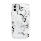 Marble Small Initials Personalised Apple iPhone 11 in White with Bumper Case