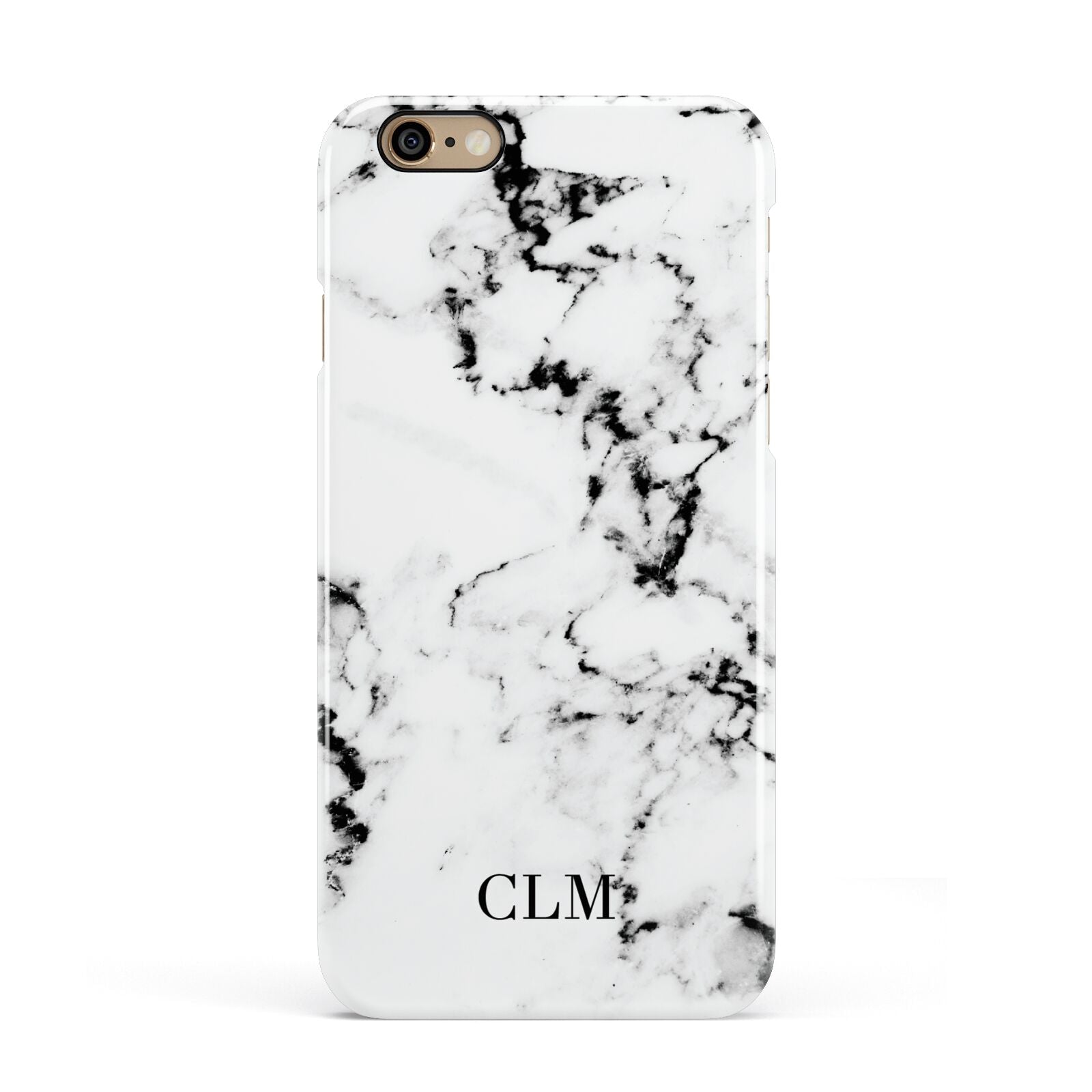 Marble Small Initials Personalised Apple iPhone 6 3D Snap Case