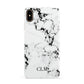 Marble Small Initials Personalised Apple iPhone Xs Max 3D Snap Case