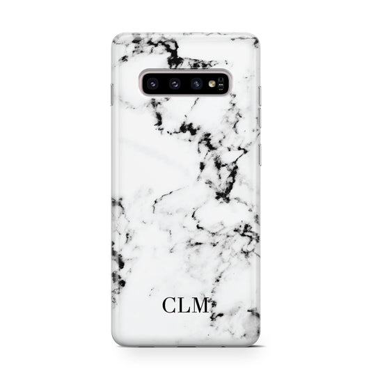 Marble Small Initials Personalised Protective Samsung Galaxy Case
