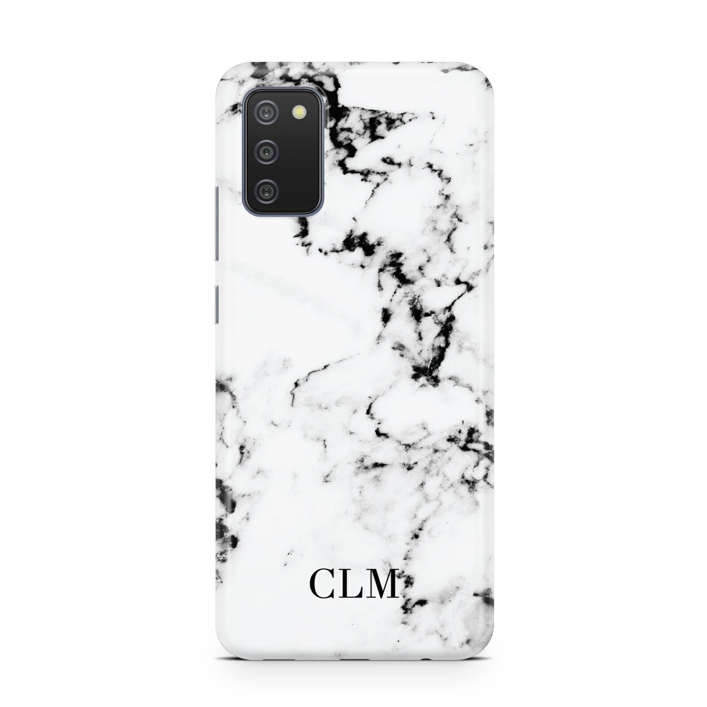 Marble Small Initials Personalised Samsung A02s Case