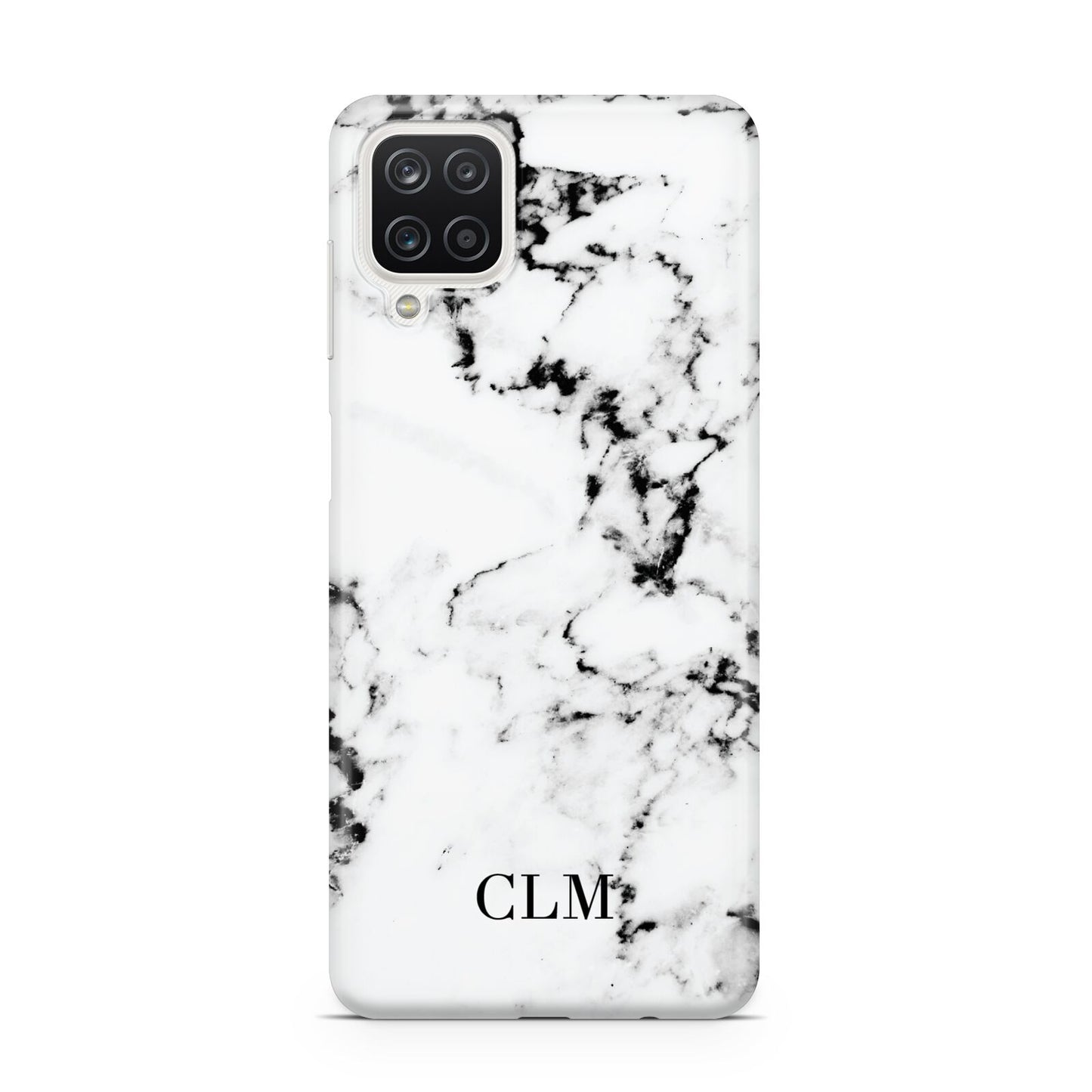Marble Small Initials Personalised Samsung A12 Case