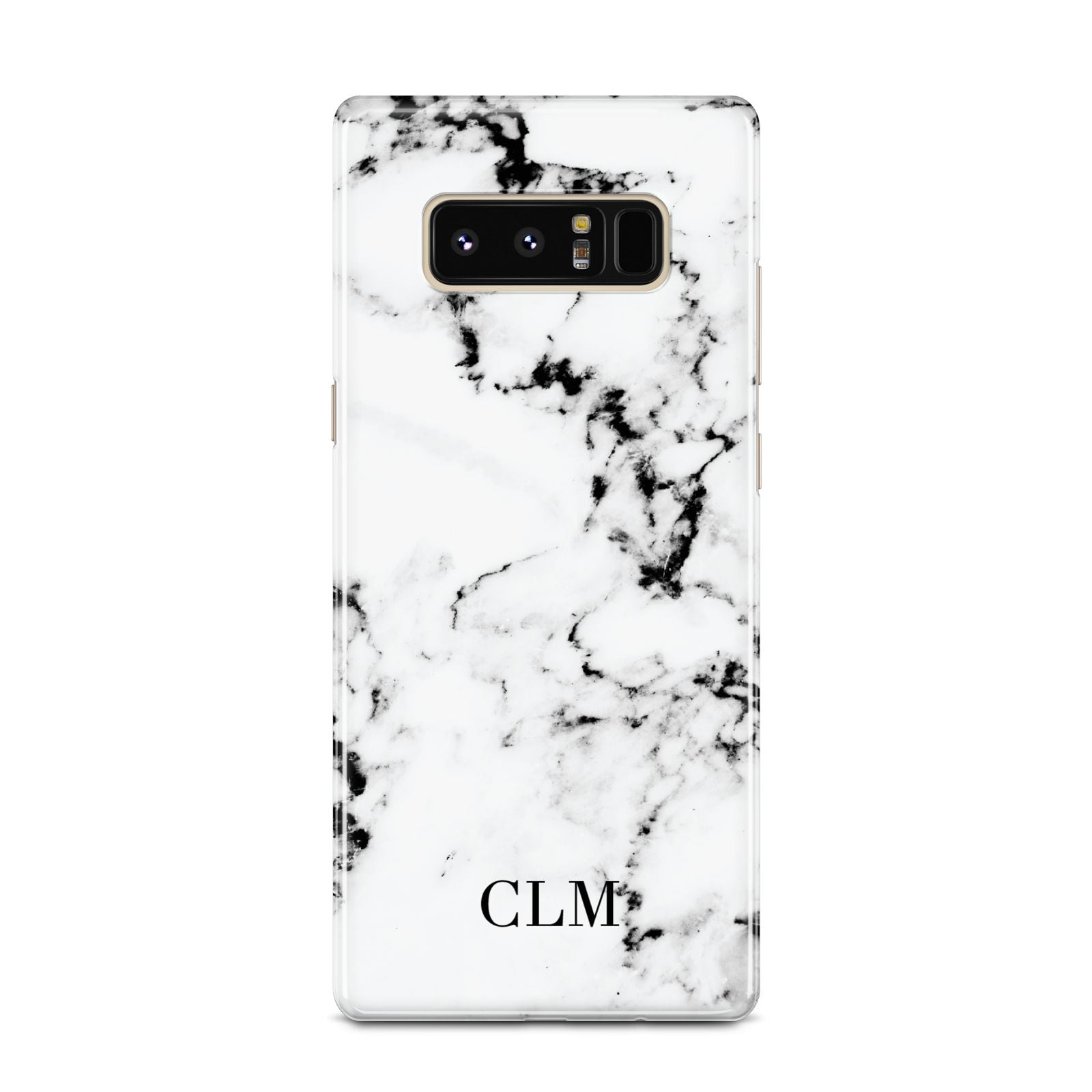 Marble Small Initials Personalised Samsung Galaxy Note 8 Case