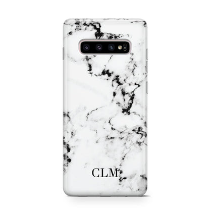 Marble Small Initials Personalised Samsung Galaxy S10 Case