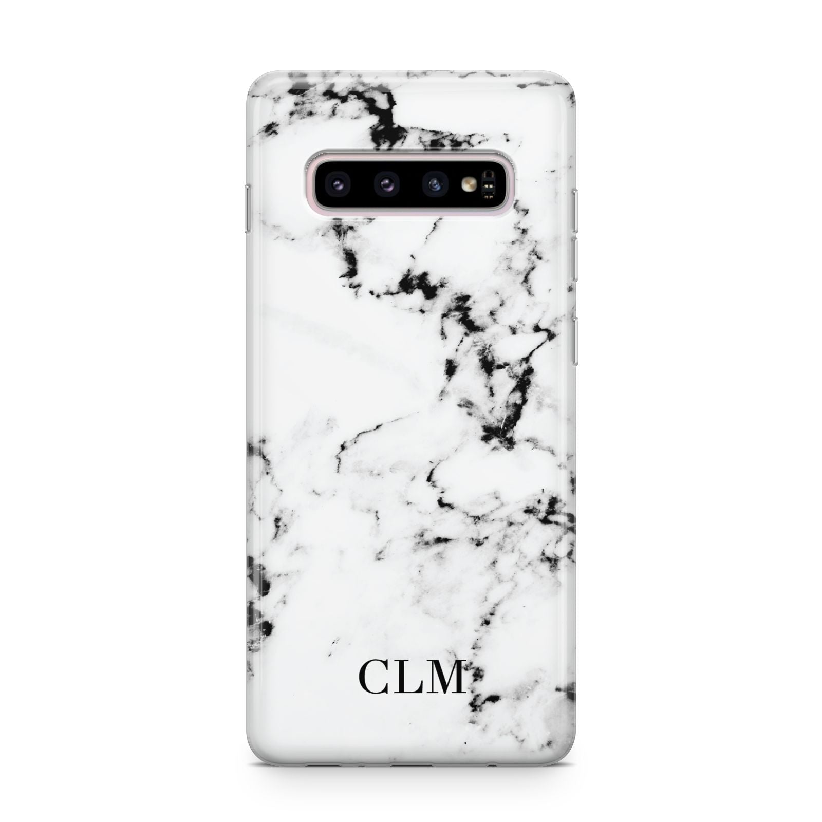 Marble Small Initials Personalised Samsung Galaxy S10 Plus Case