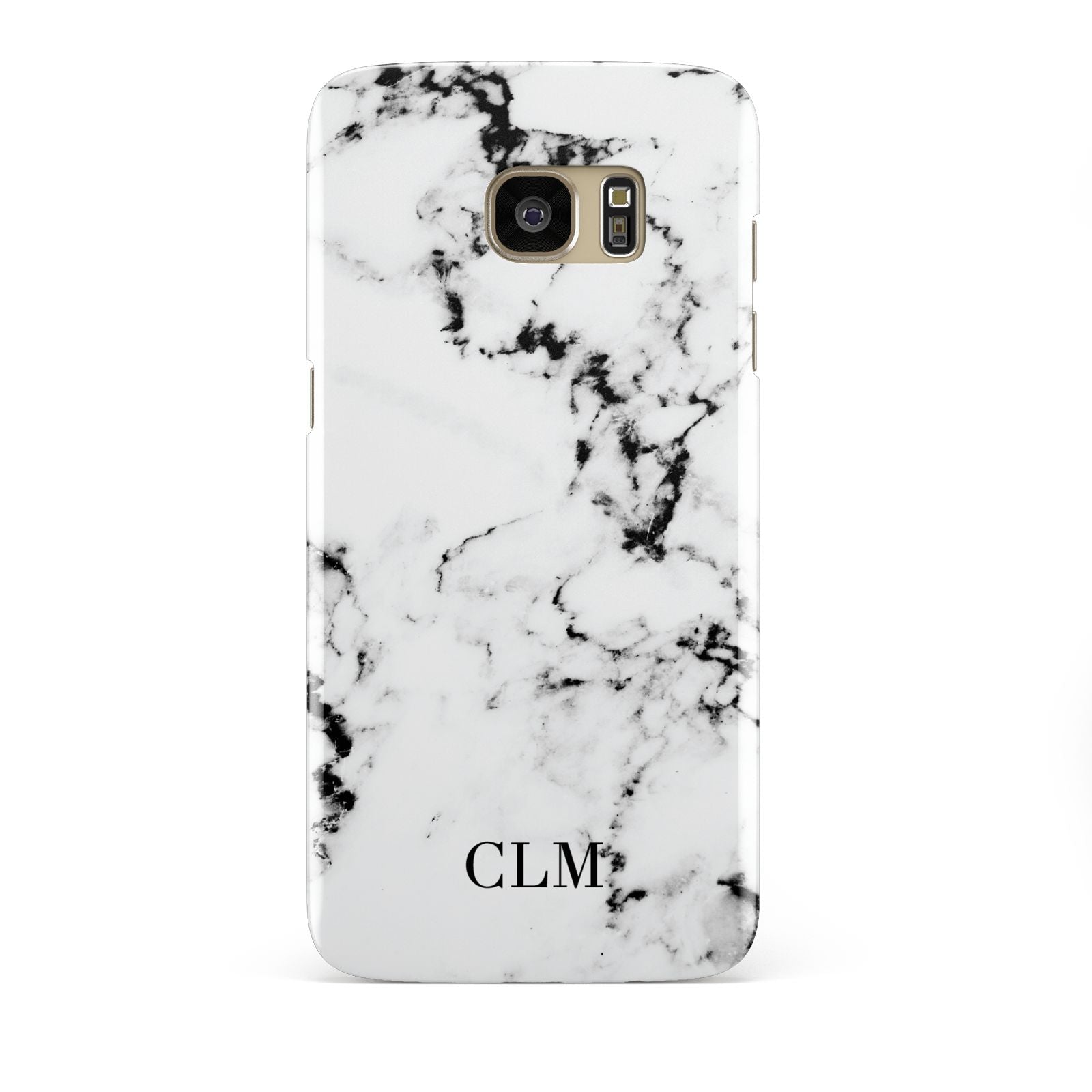 Marble Small Initials Personalised Samsung Galaxy S7 Edge Case