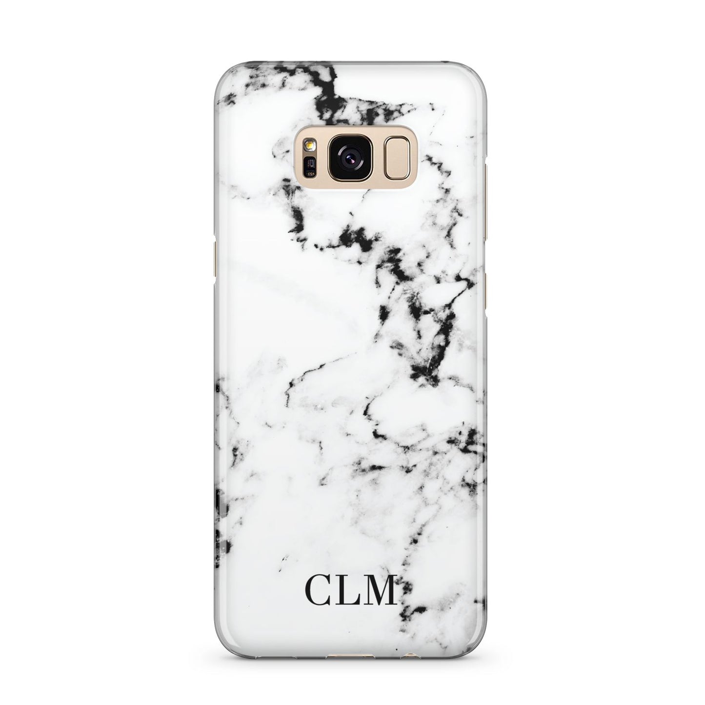 Marble Small Initials Personalised Samsung Galaxy S8 Plus Case