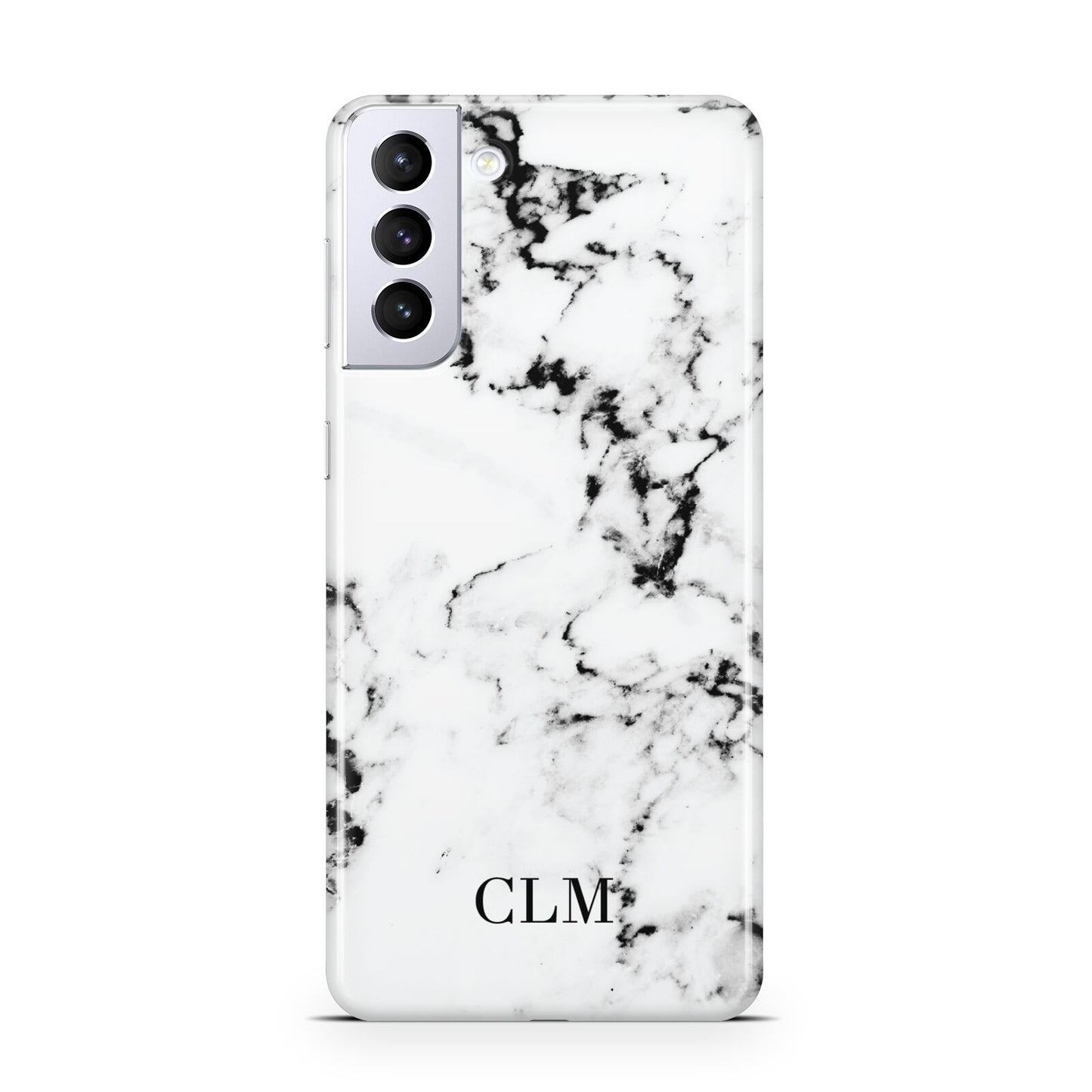 Marble Small Initials Personalised Samsung S21 Plus Case