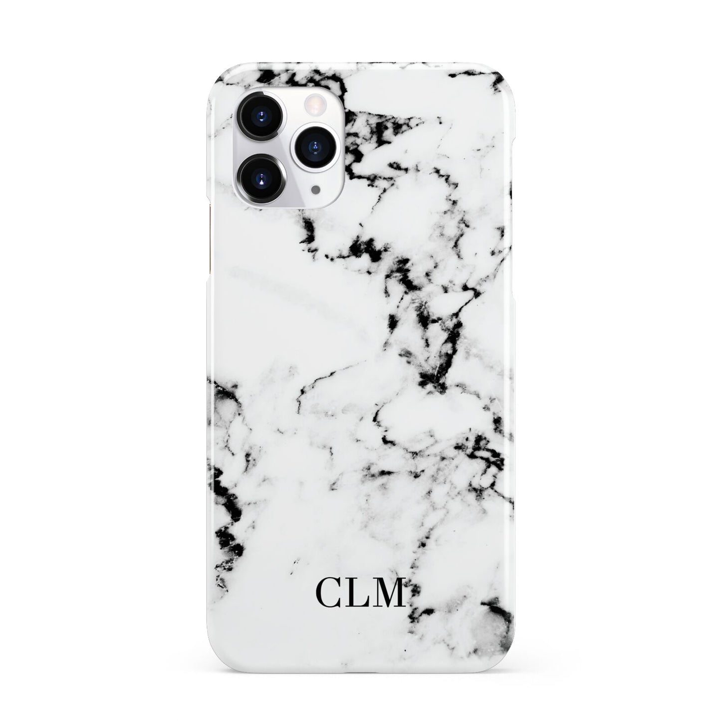 Marble Small Initials Personalised iPhone 11 Pro 3D Snap Case