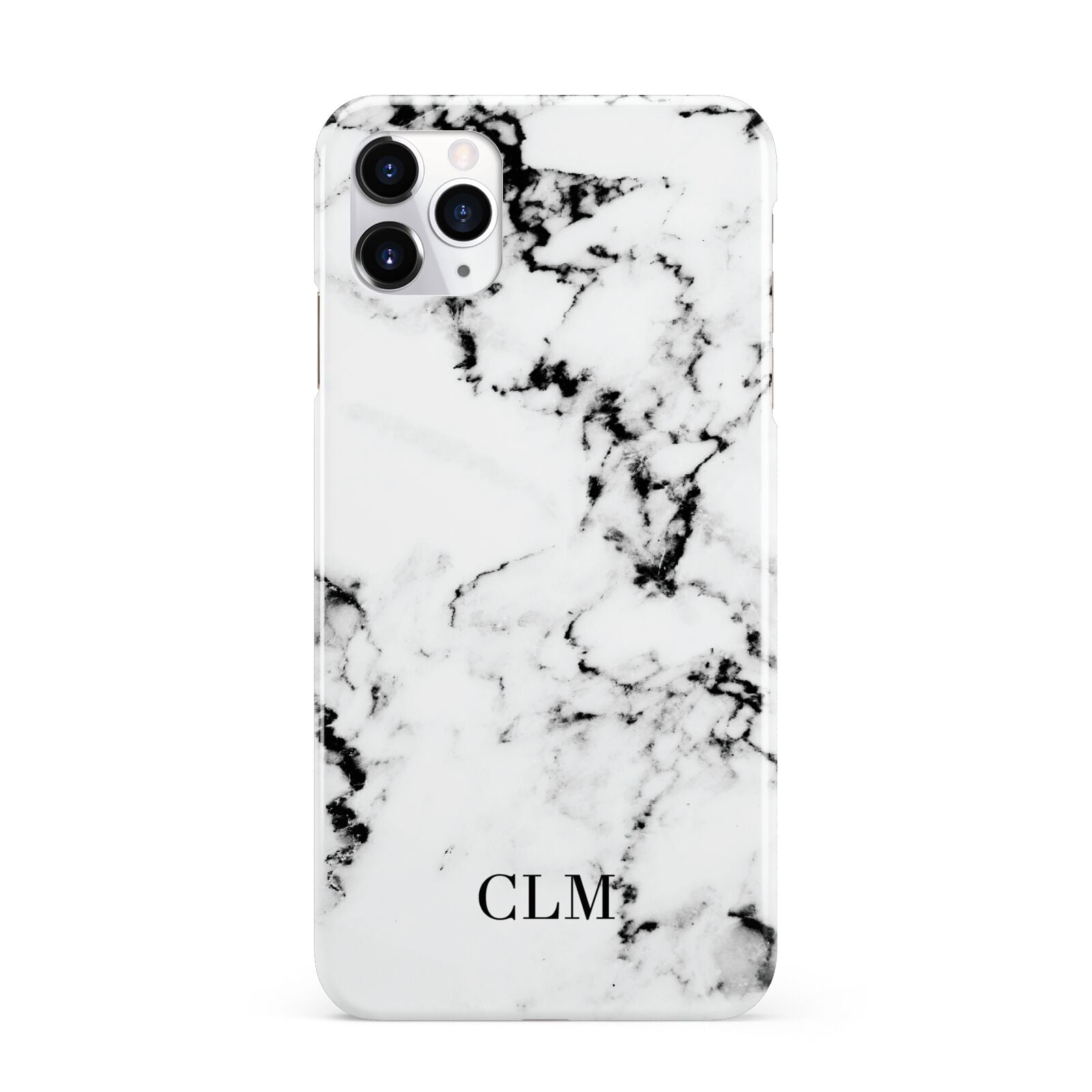 Marble Small Initials Personalised iPhone 11 Pro Max 3D Snap Case
