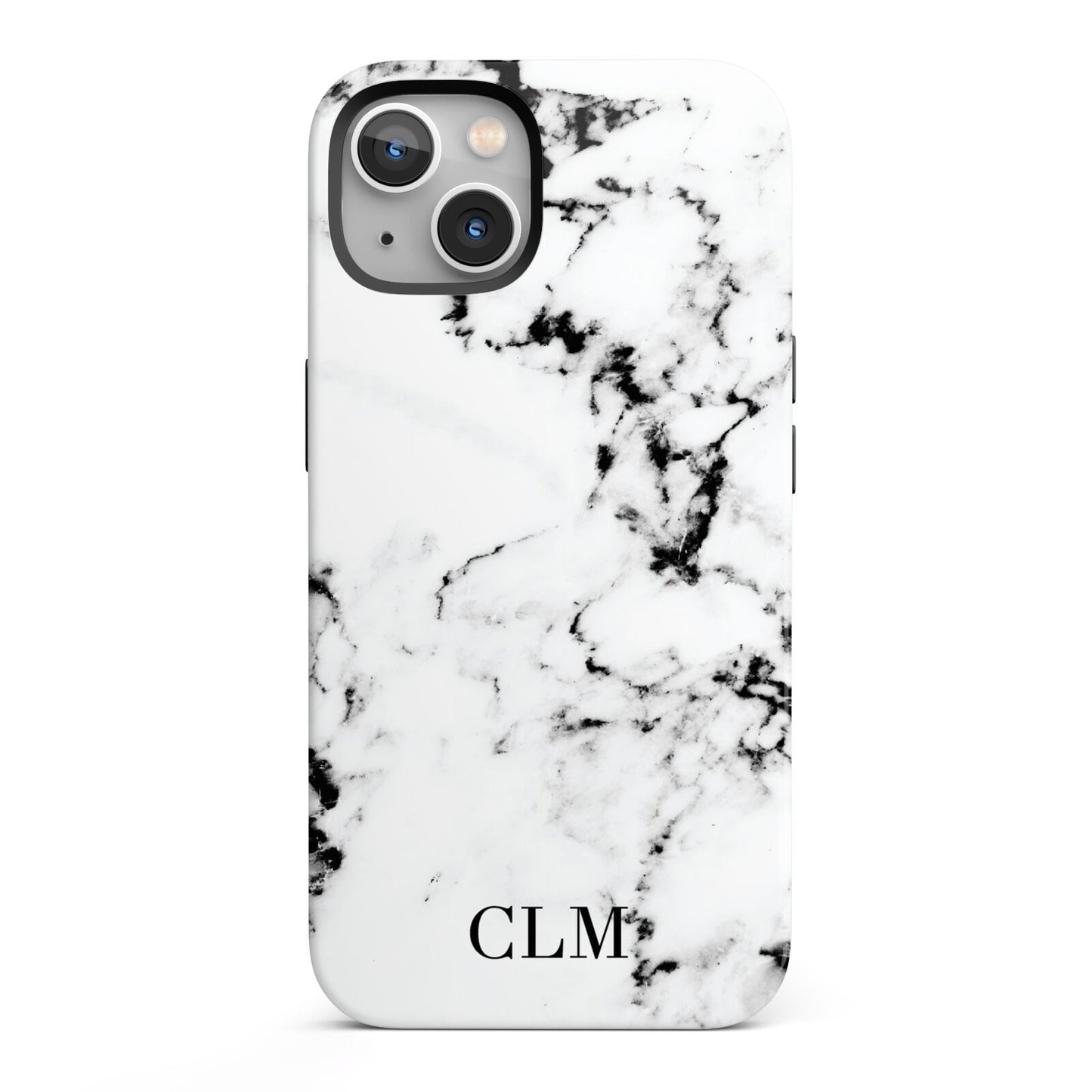 Marble Small Initials Personalised iPhone 13 Full Wrap 3D Tough Case
