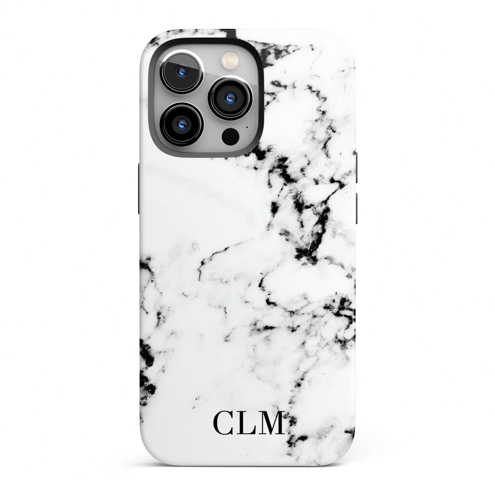 Marble Small Initials Personalised iPhone 13 Pro Full Wrap 3D Tough Case