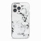 Marble Small Initials Personalised iPhone 13 Pro TPU Impact Case with White Edges