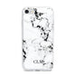 Marble Small Initials Personalised iPhone 7 Bumper Case on Silver iPhone