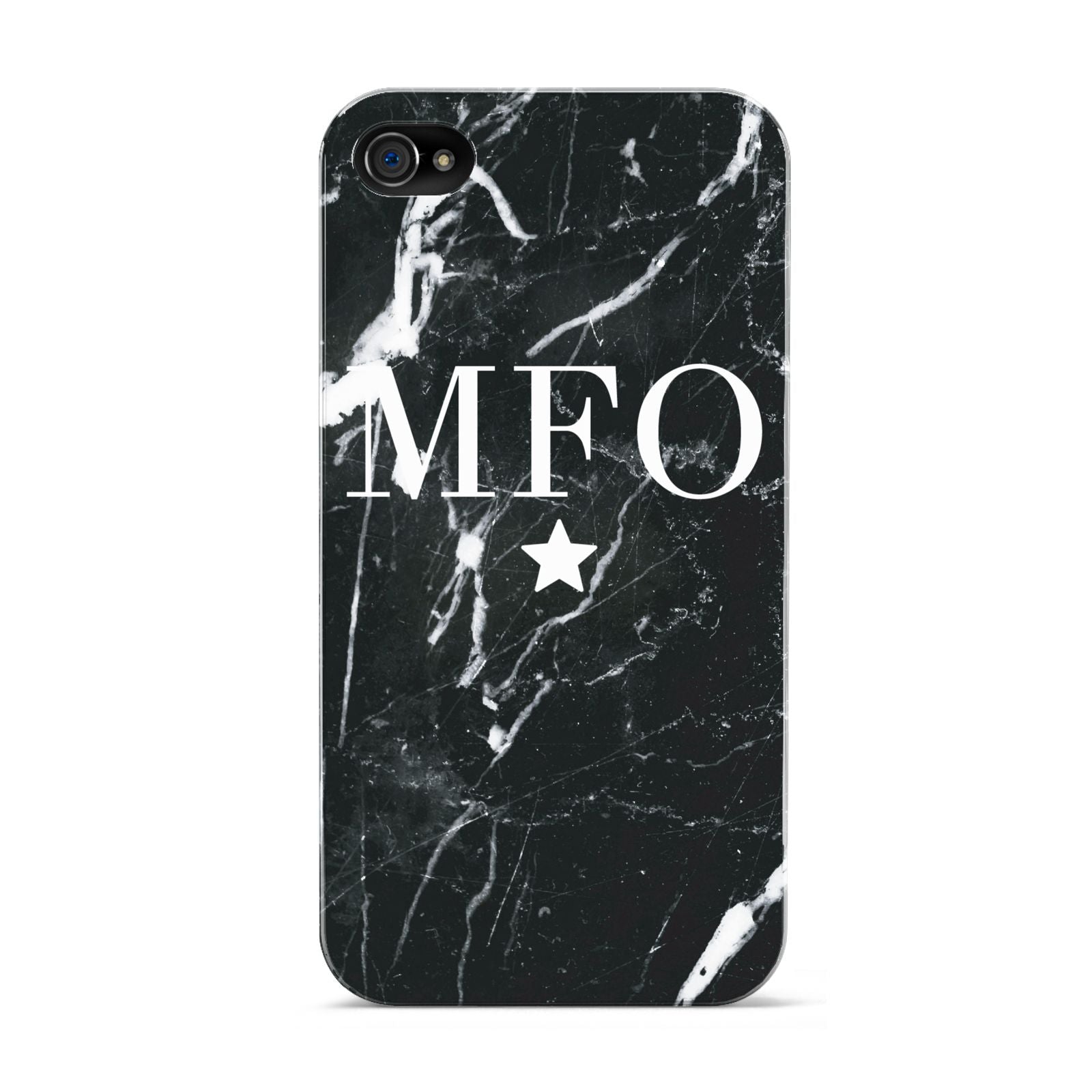 Marble Star Initials Personalised Apple iPhone 4s Case