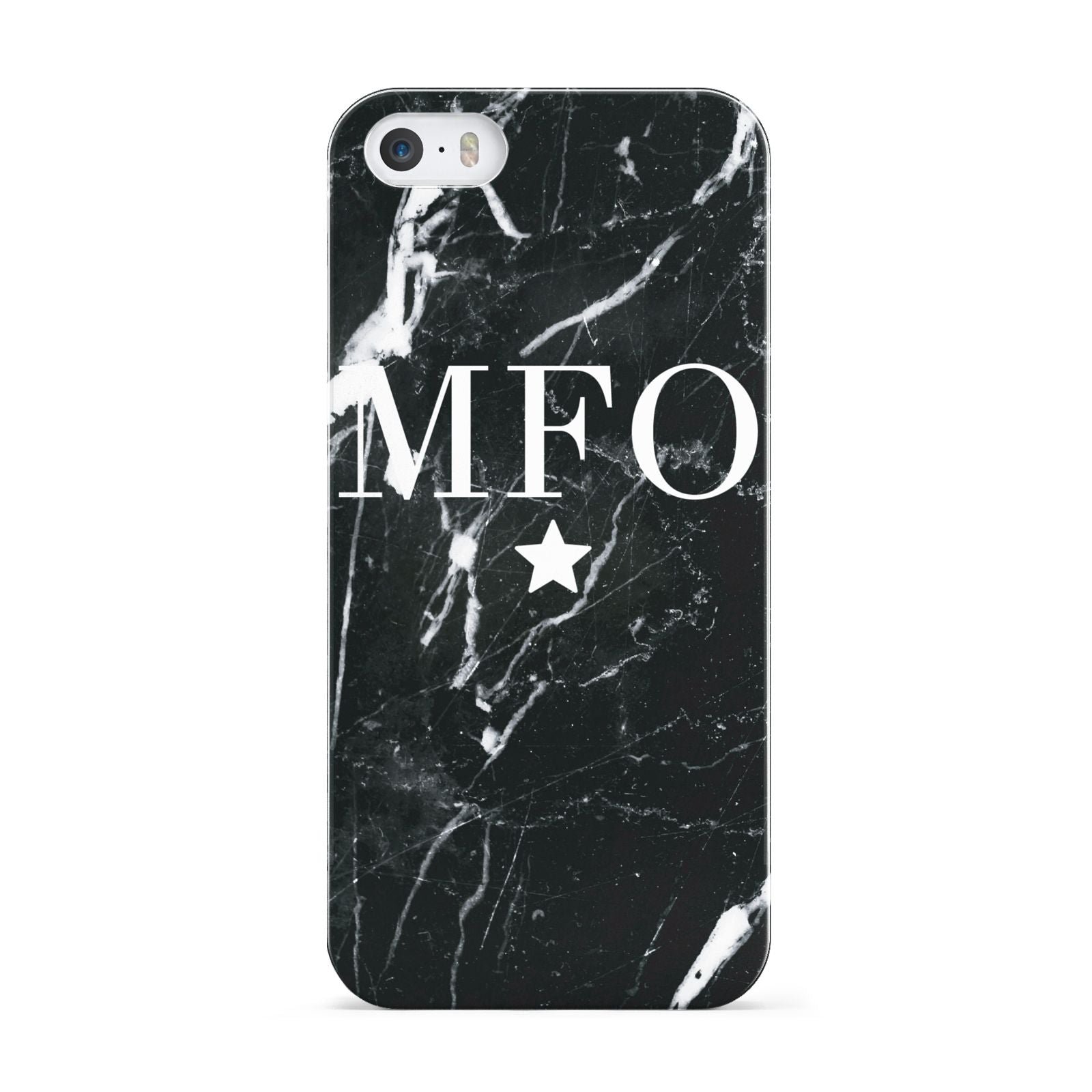 Marble Star Initials Personalised Apple iPhone 5 Case