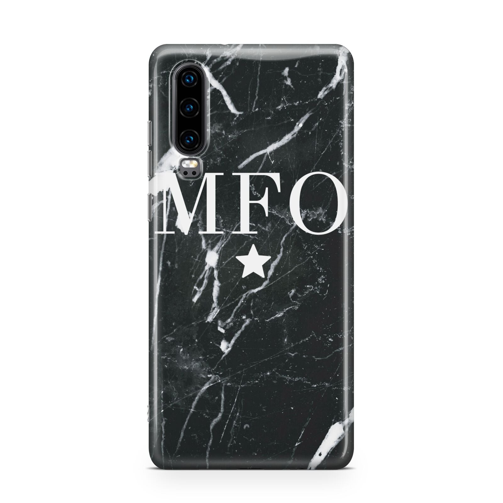 Marble Star Initials Personalised Huawei P30 Phone Case