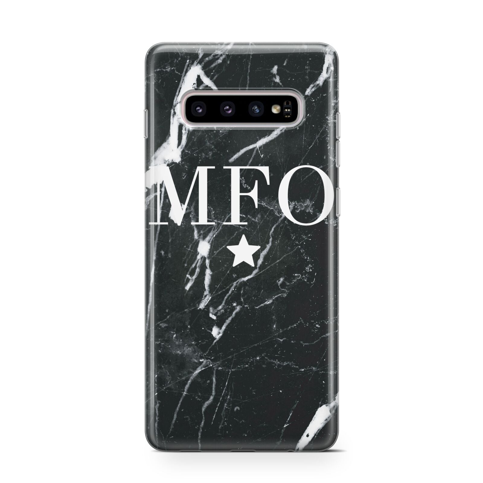 Marble Star Initials Personalised Protective Samsung Galaxy Case