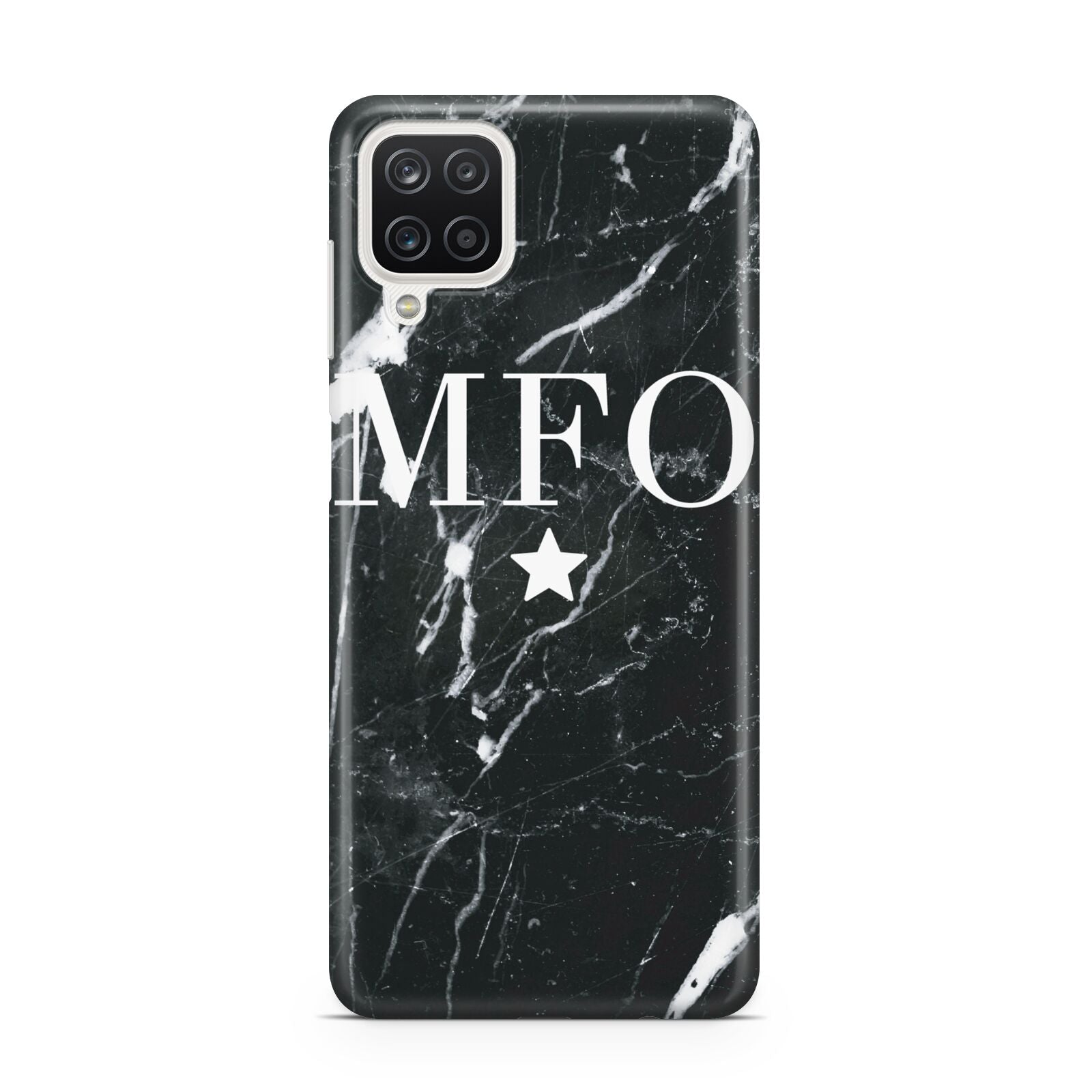 Marble Star Initials Personalised Samsung A12 Case