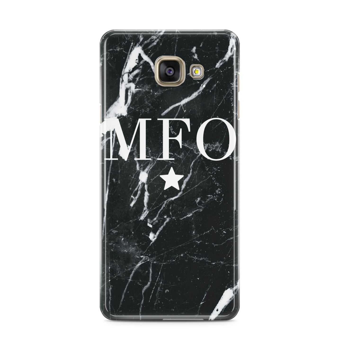 Marble Star Initials Personalised Samsung Galaxy A3 2016 Case on gold phone