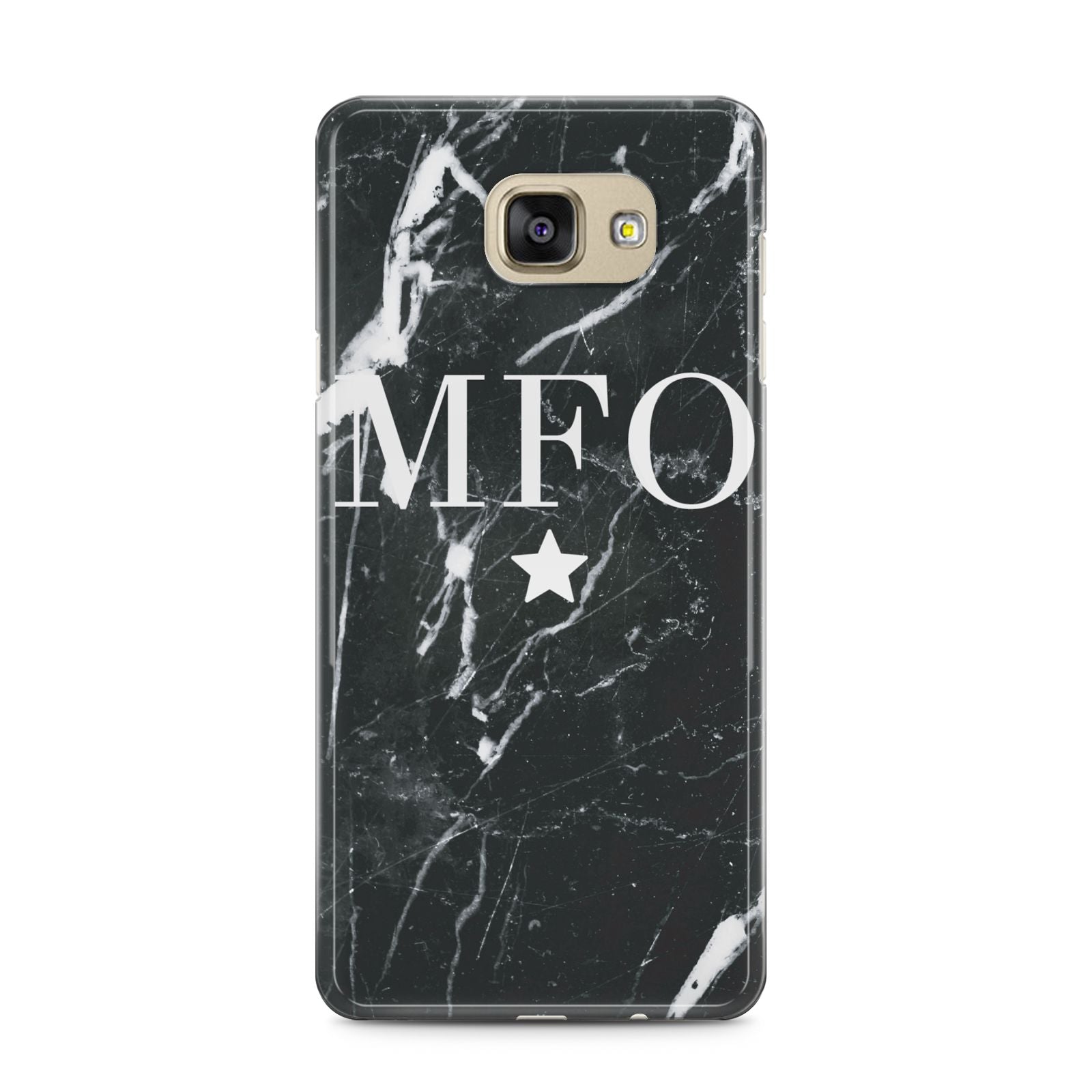 Marble Star Initials Personalised Samsung Galaxy A5 2016 Case on gold phone