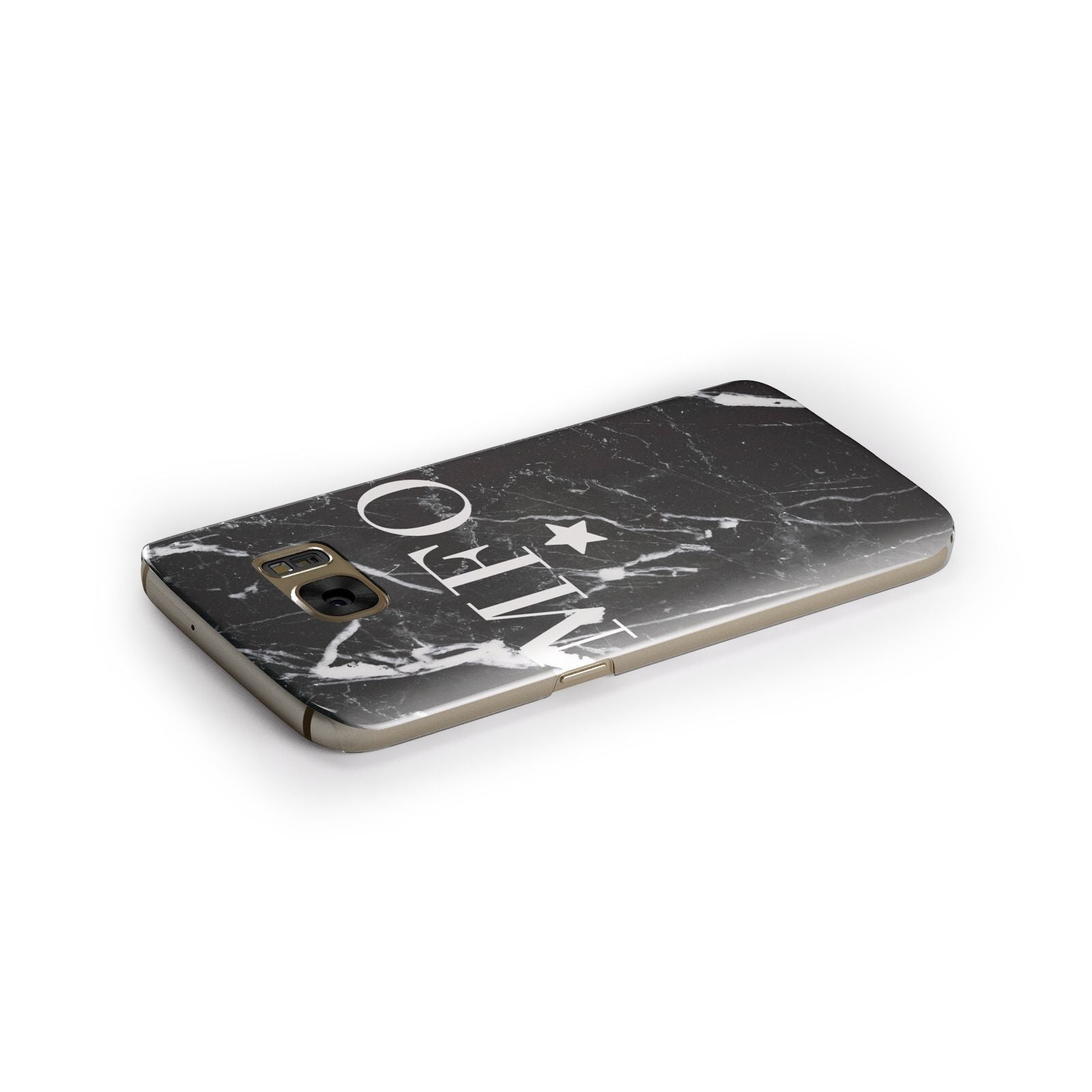 Marble Star Initials Personalised Samsung Galaxy Case Side Close Up