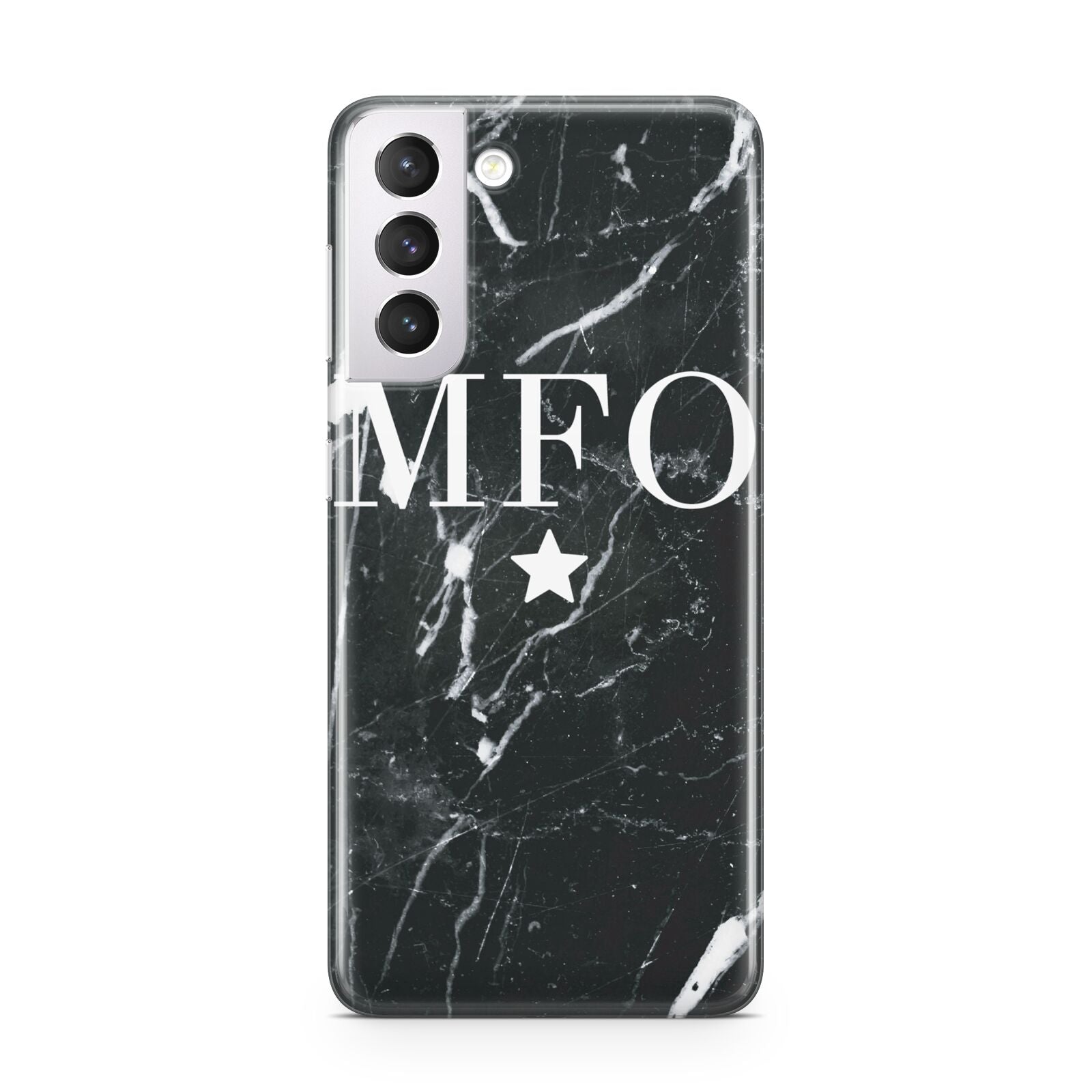 Marble Star Initials Personalised Samsung S21 Case