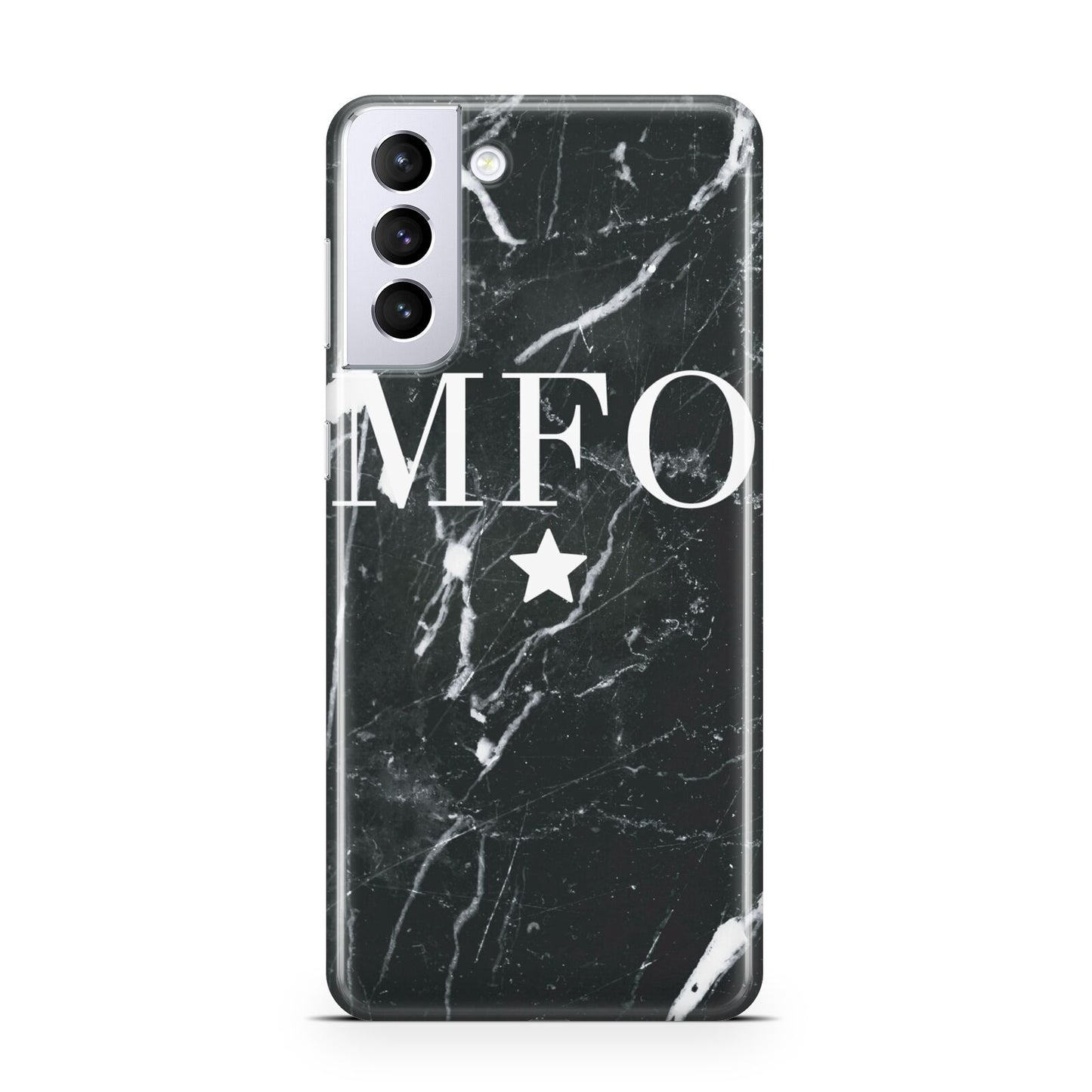 Marble Star Initials Personalised Samsung S21 Plus Phone Case