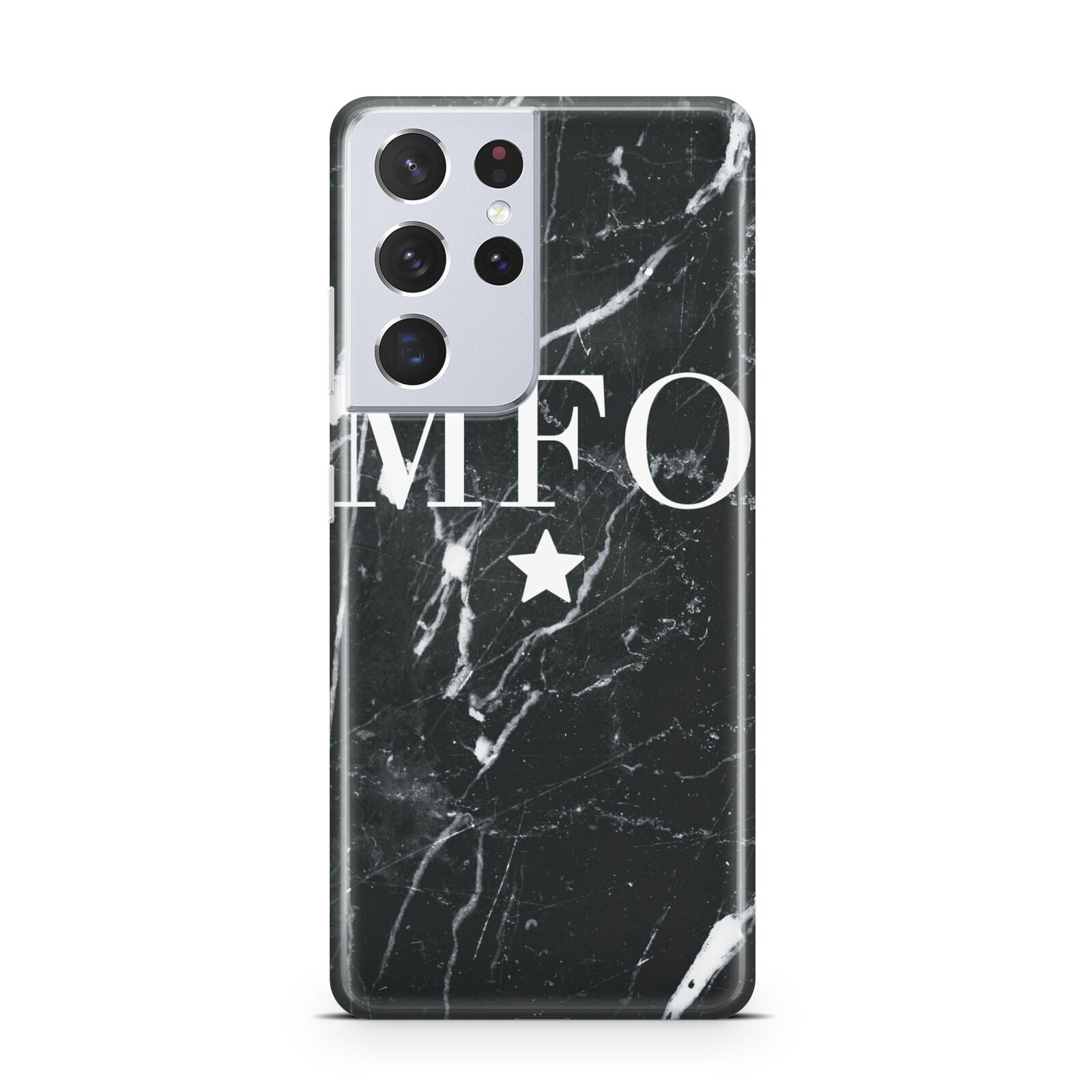 Marble Star Initials Personalised Samsung S21 Ultra Case
