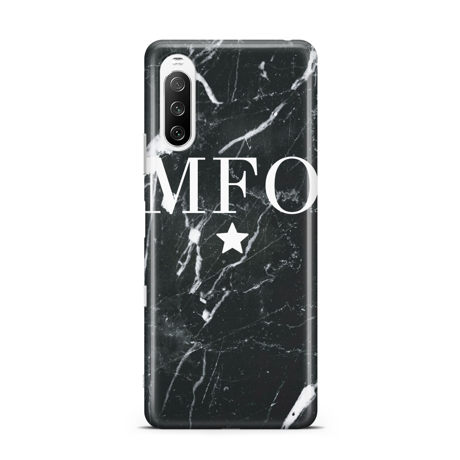 Marble Star Initials Personalised Sony Xperia 10 III Case