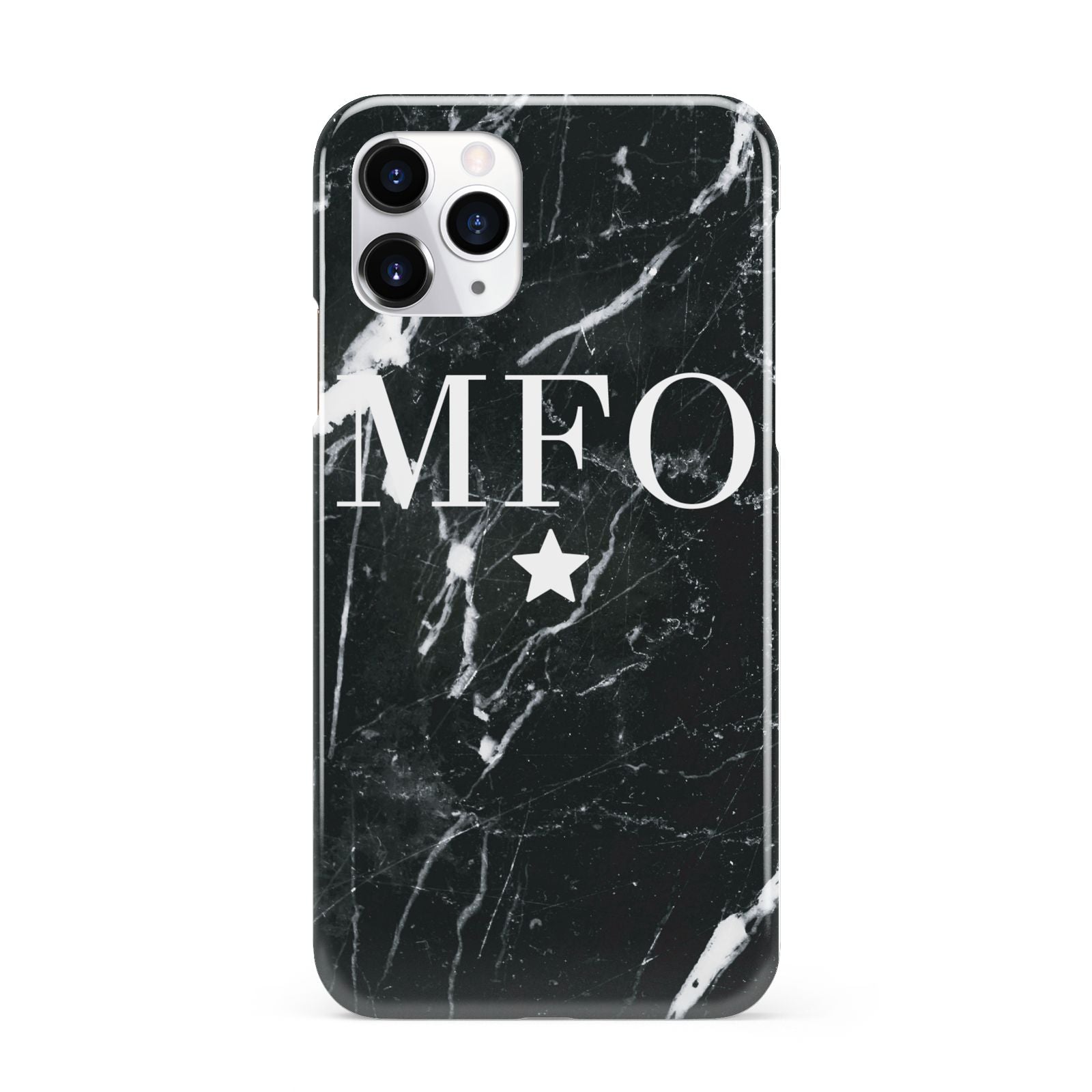 Marble Star Initials Personalised iPhone 11 Pro 3D Snap Case