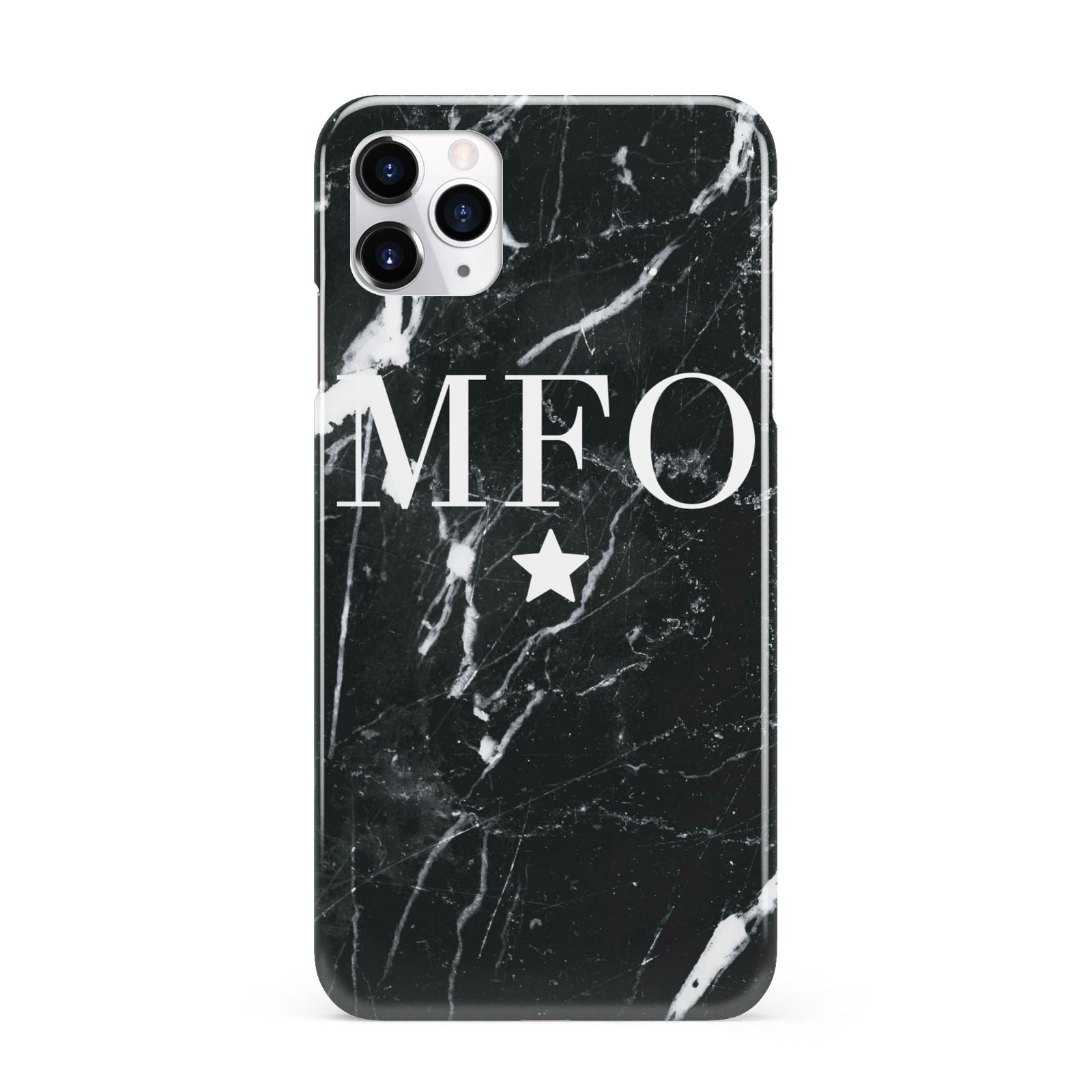 Marble Star Initials Personalised iPhone 11 Pro Max 3D Snap Case