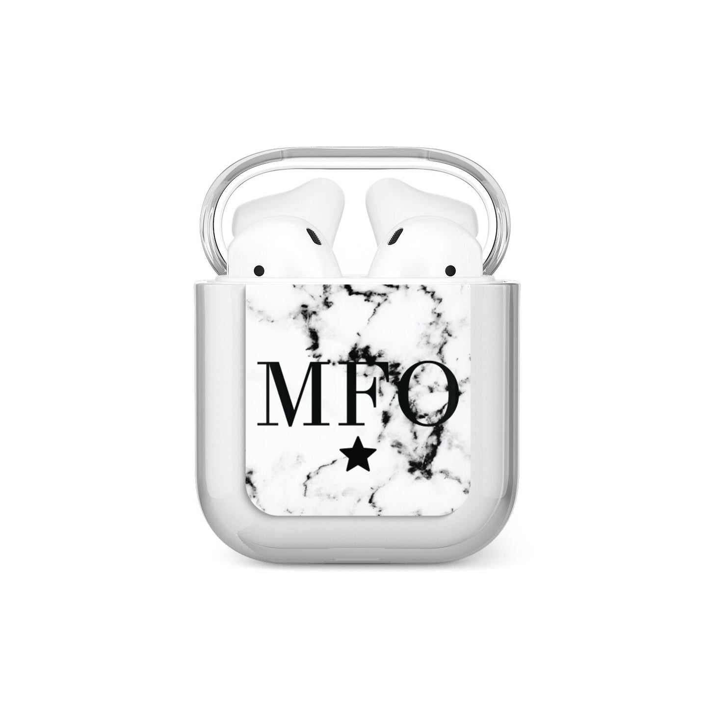 Marble Star Personalised Initials AirPods Case