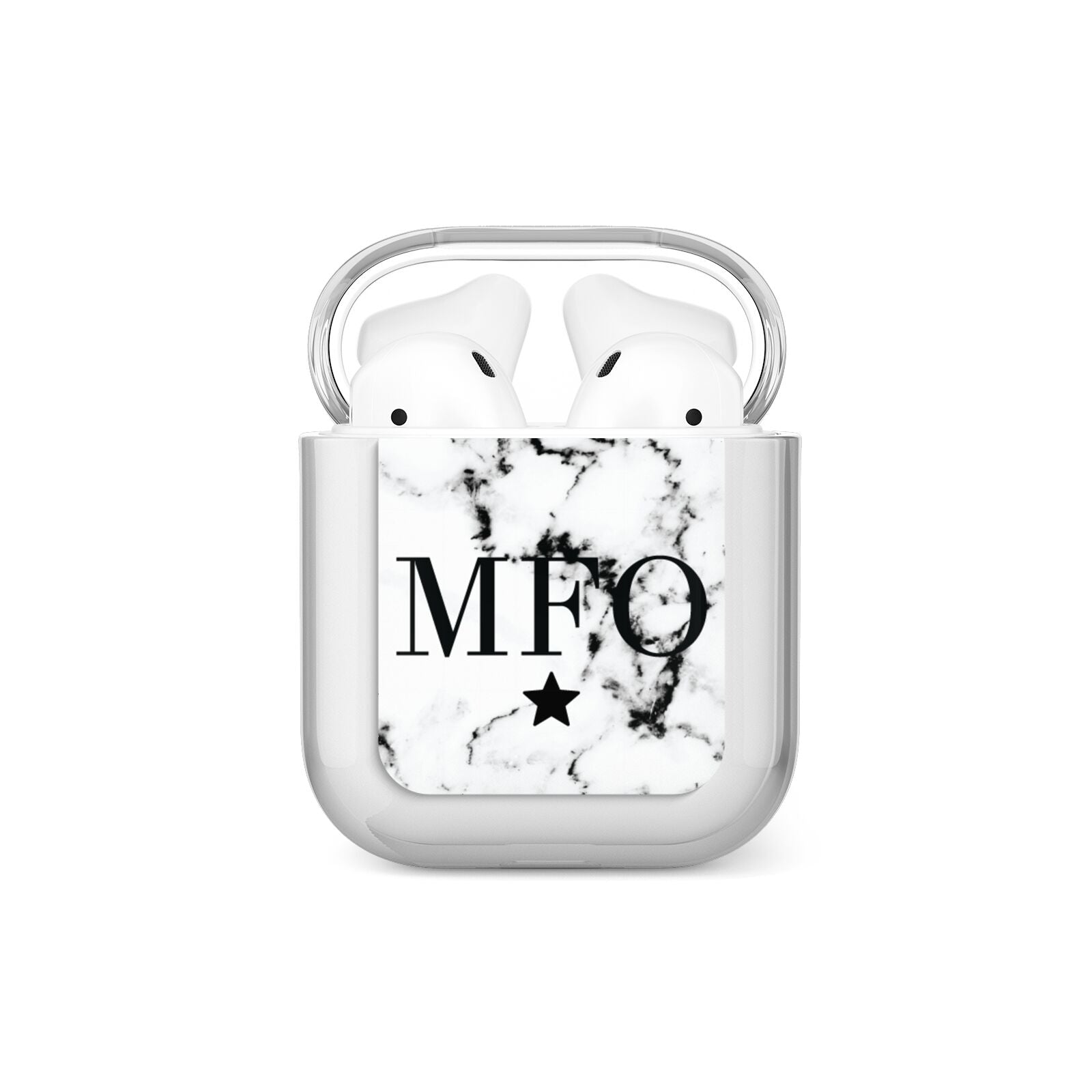 Marble Star Personalised Initials AirPods Case
