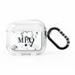 Marble Star Personalised Initials AirPods Clear Case 3rd Gen