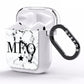 Marble Star Personalised Initials AirPods Clear Case Side Image