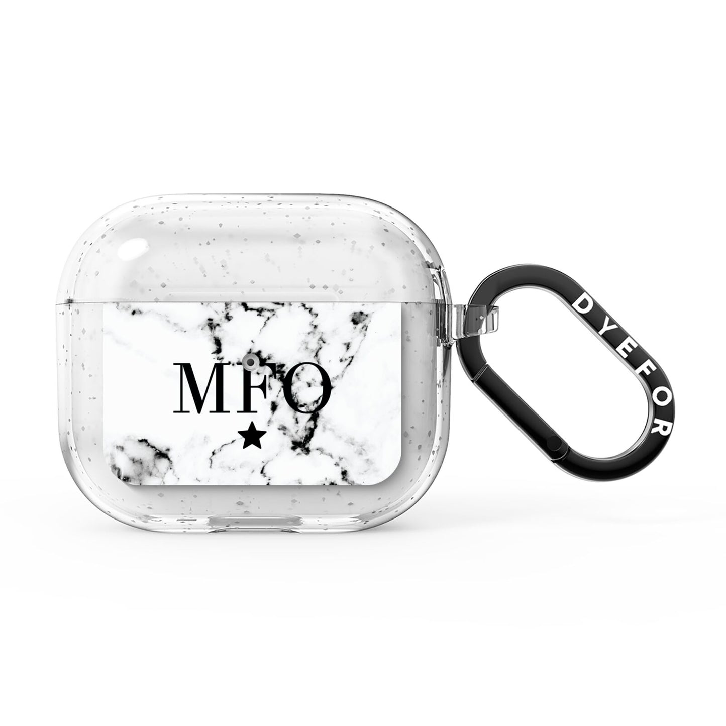 Marble Star Personalised Initials AirPods Glitter Case 3rd Gen