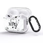 Marble Star Personalised Initials AirPods Pro Glitter Case Side Image