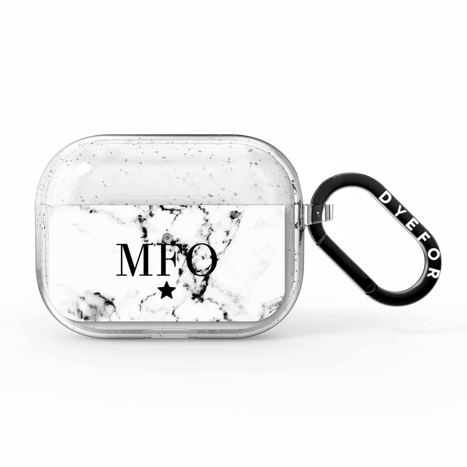 Marble Star Personalised Initials AirPods Pro Glitter Case