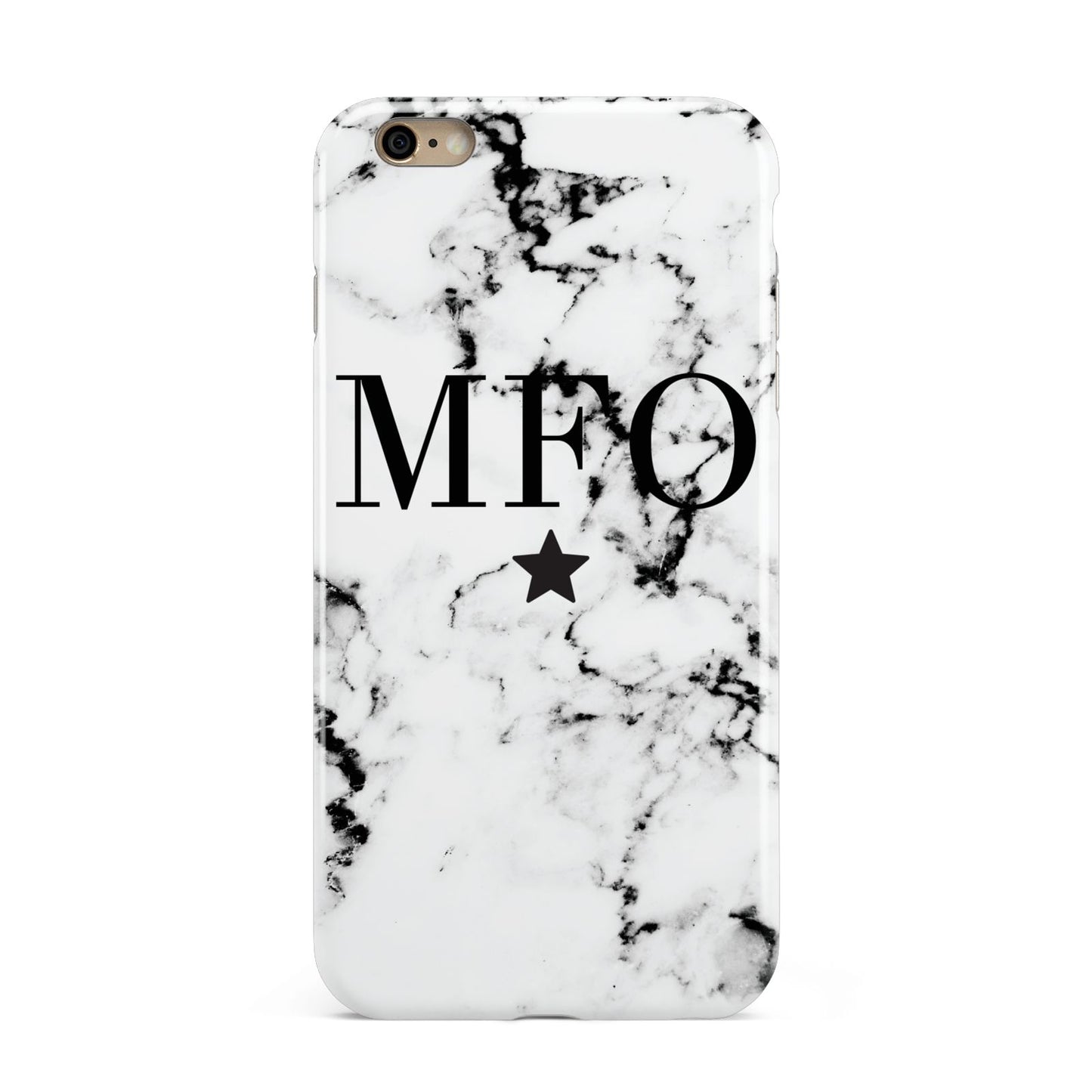 Marble Star Personalised Initials Apple iPhone 6 Plus 3D Tough Case