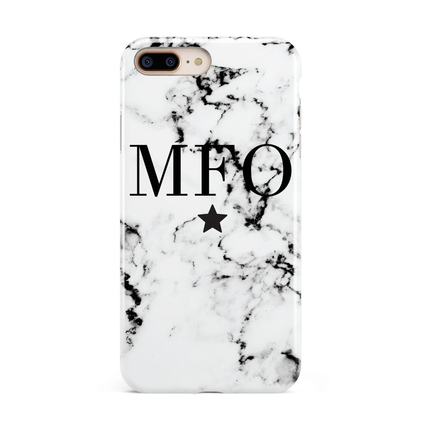 Marble Star Personalised Initials Apple iPhone 7 8 Plus 3D Tough Case
