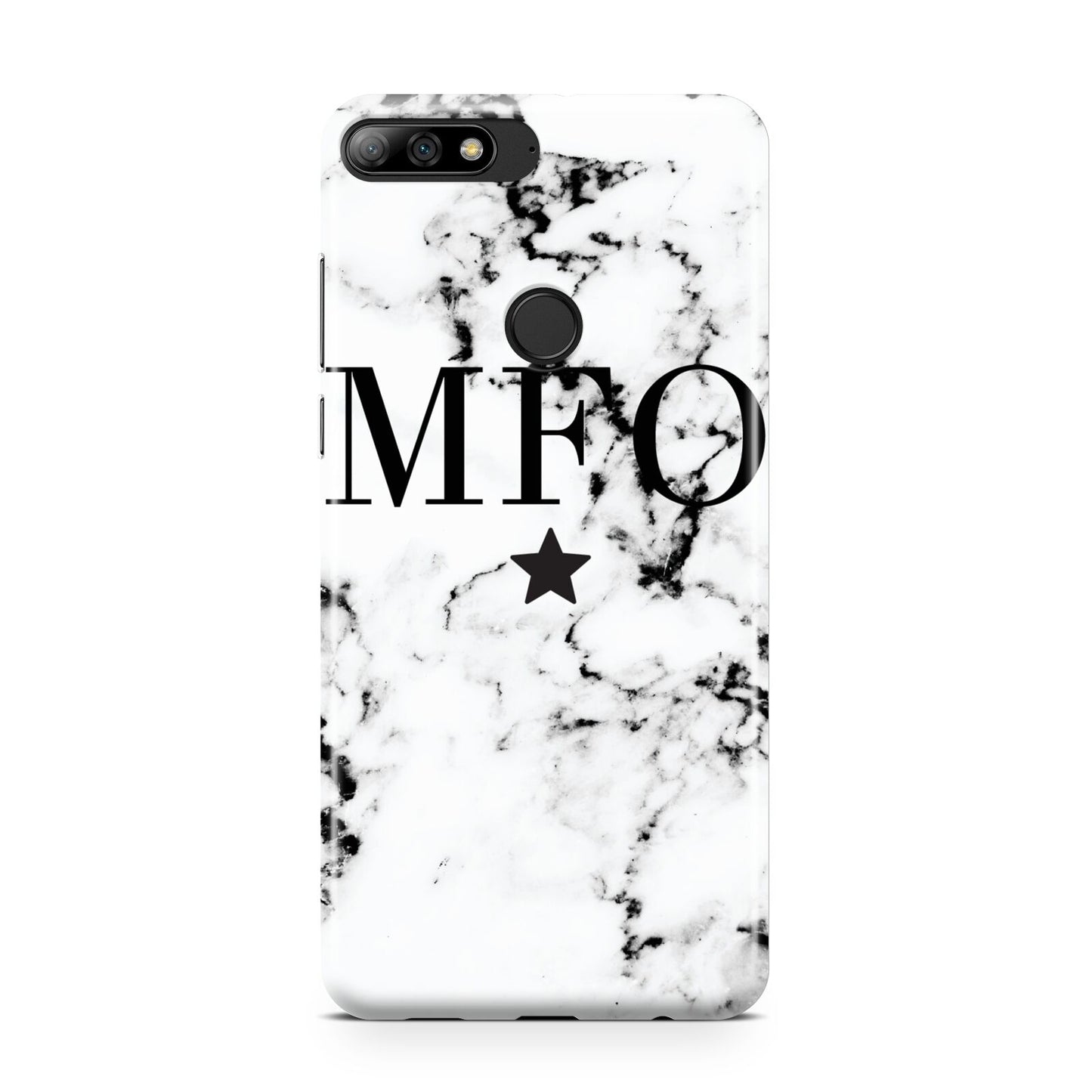 Marble Star Personalised Initials Huawei Y7 2018