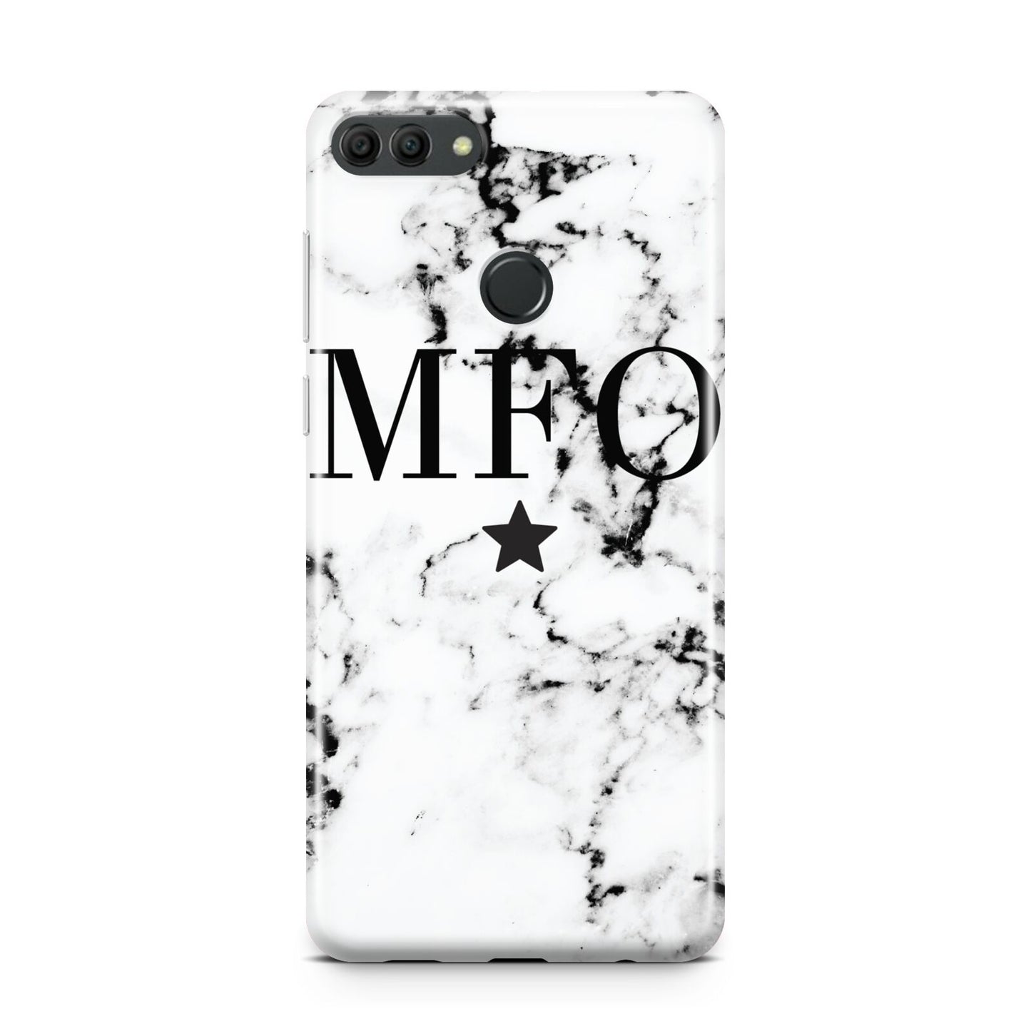 Marble Star Personalised Initials Huawei Y9 2018