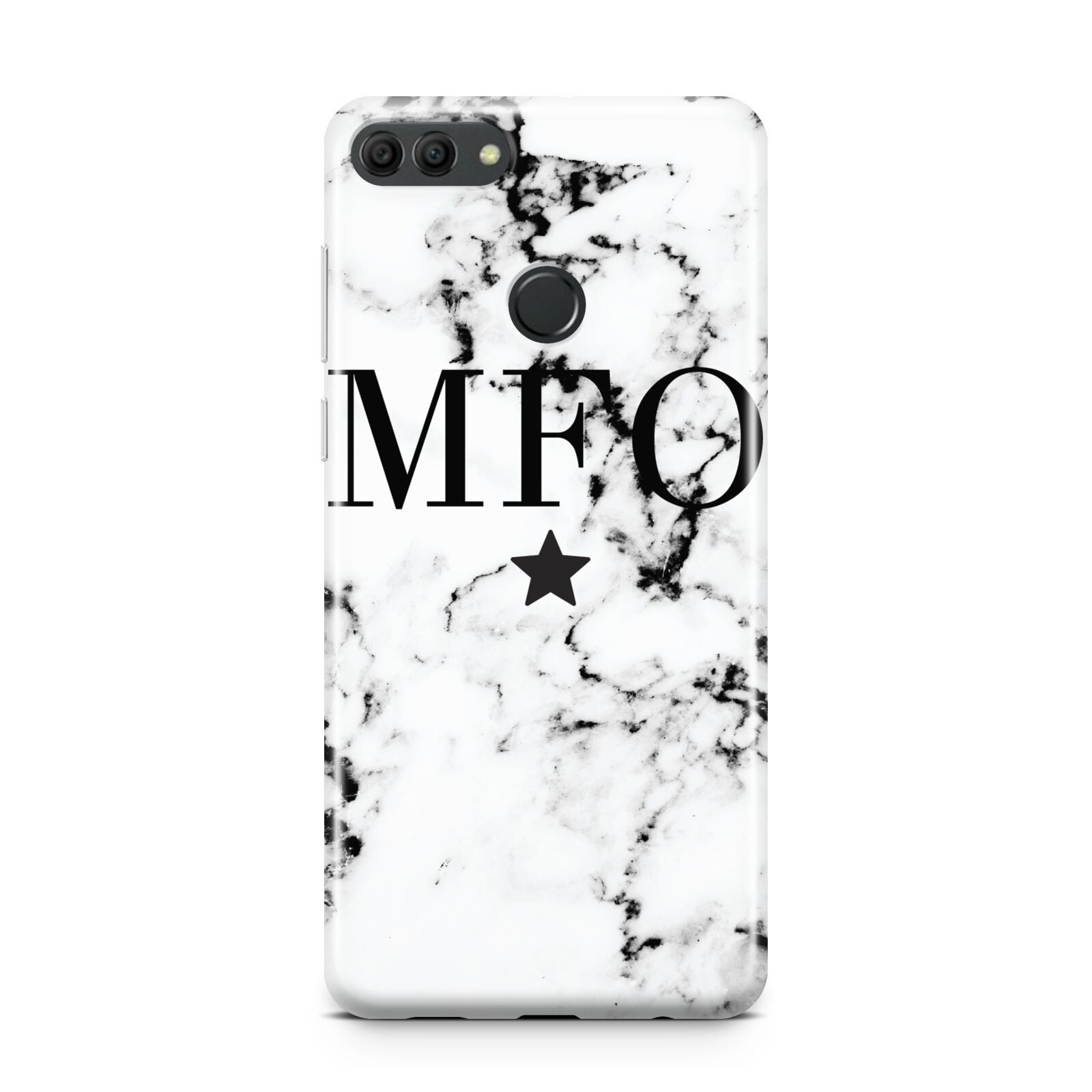 Marble Star Personalised Initials Huawei Y9 2018