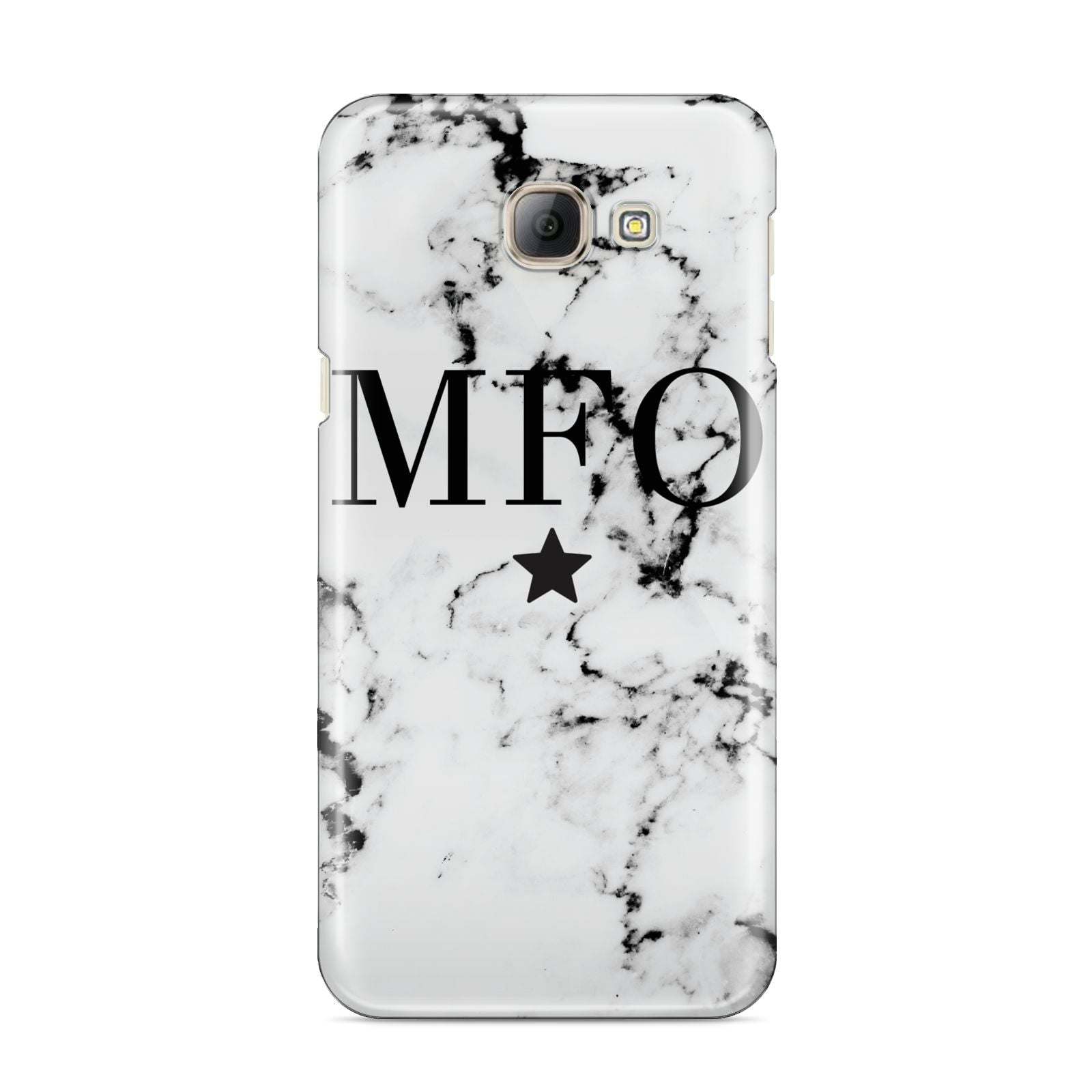 Marble Star Personalised Initials Samsung Galaxy A8 2016 Case