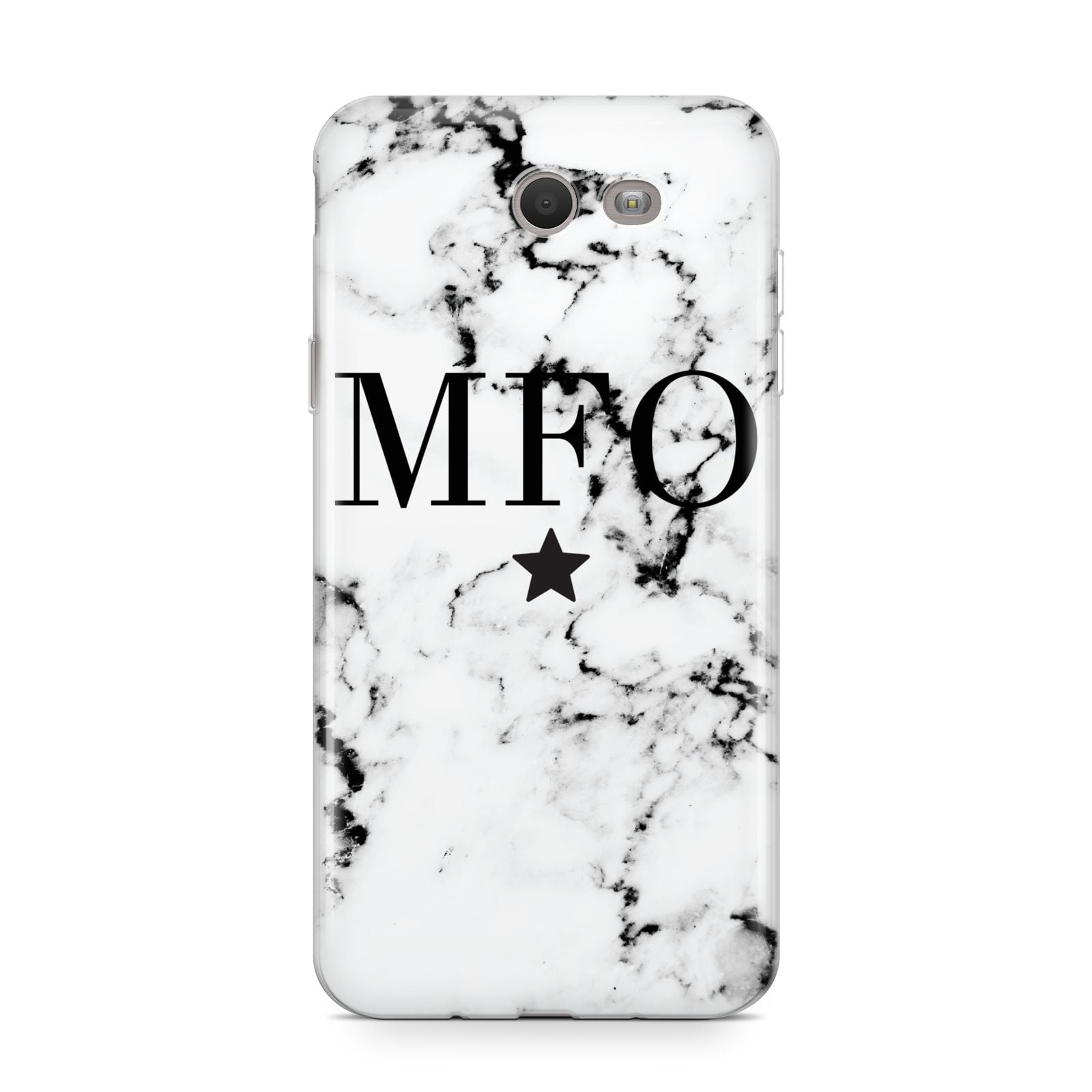 Marble Star Personalised Initials Samsung Galaxy J7 2017 Case