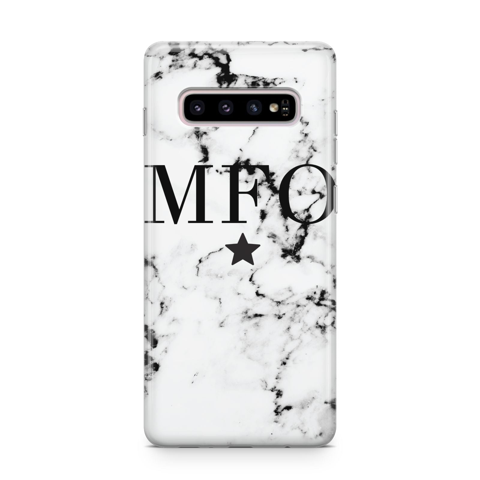 Marble Star Personalised Initials Samsung Galaxy S10 Plus Case