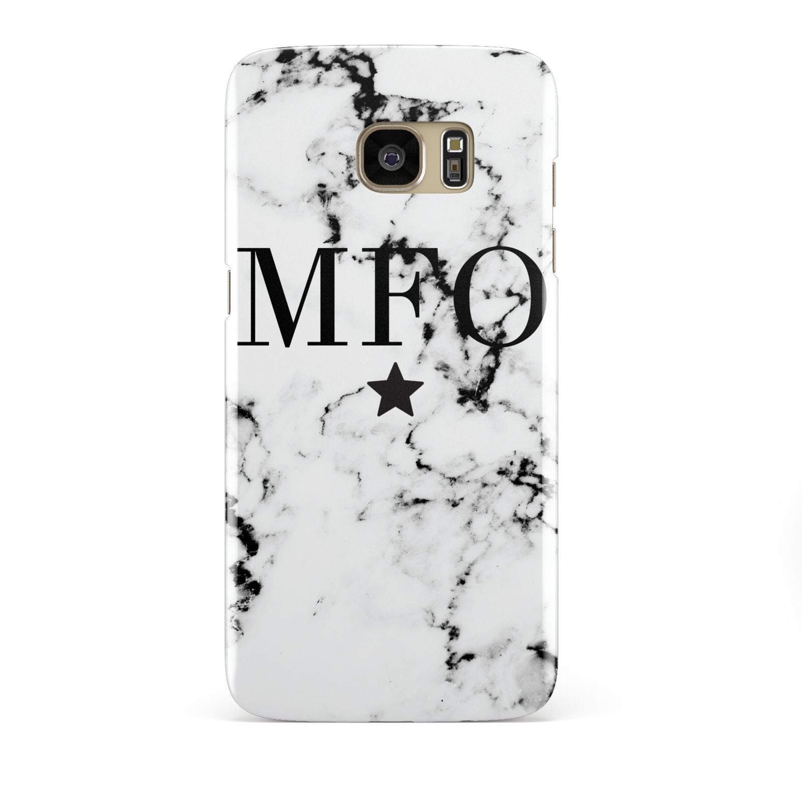 Marble Star Personalised Initials Samsung Galaxy S7 Edge Case