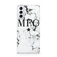 Marble Star Personalised Initials Samsung S21 Plus Phone Case