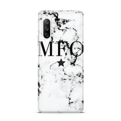 Marble Star Personalised Initials Sony Xperia 10 III Case